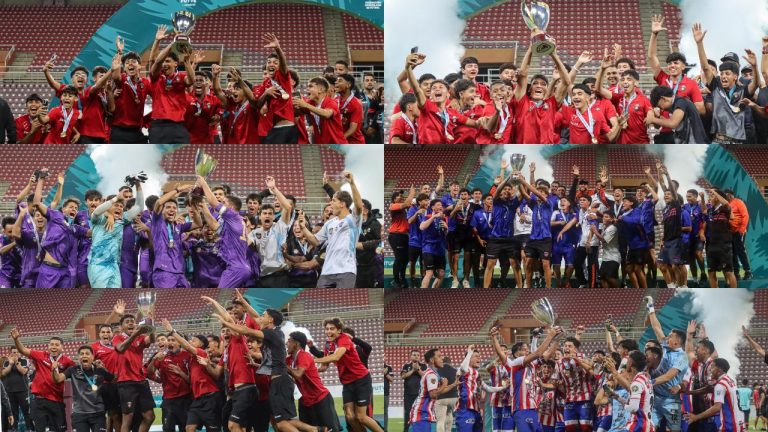 Los campeones de la Liga FUTVE Junior